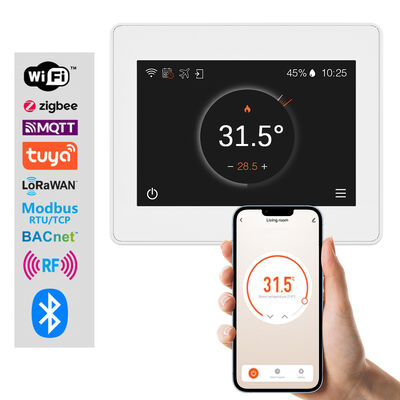 良い価格 多プロトコルのスマートHVACサーモスタット WiFi/Zigbee/Tuya リモートアプリ/タッチスクリーン制御 2/4パイプシステム互換性 オンライン