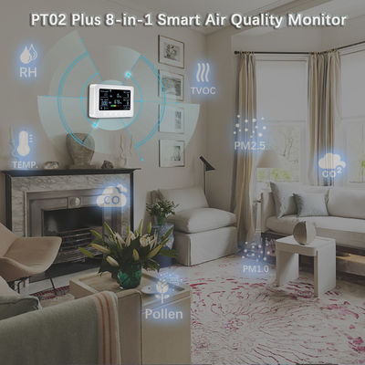 良い価格 Wi-Fi Air Quality Monitor Detects Pollen, TVOC, CO, CO2, PM2.5, 1.0, Temp. and RH, Air Quality Sensor & IoT Controller for Home オンライン
