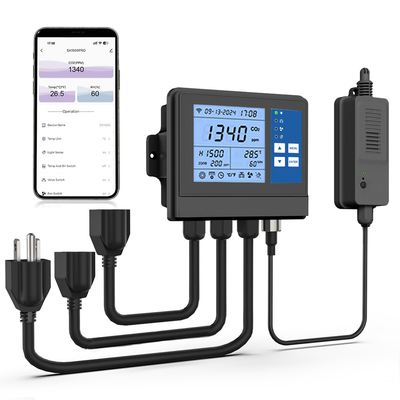 スマート NDIR センサー 温室制御機 植物を育てるためのCO2 調節機 モニター