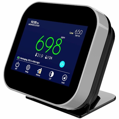 品質 商業用CO2空気の品質計 モニター Wifiリアルタイム追跡 タッチスクリーン 工場