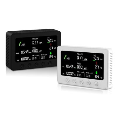 良い価格 10-in-1 IoT空気質検出器 - 高精度PM1.0/CO2/騒音/AQIセンサー、APPリモートモニタリング、CE FCC認証 オンライン